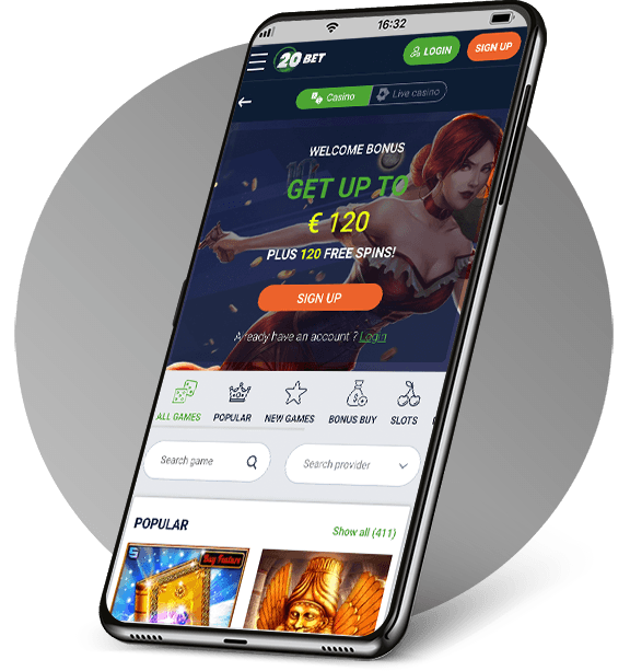 20Bet Casino on mobile devices