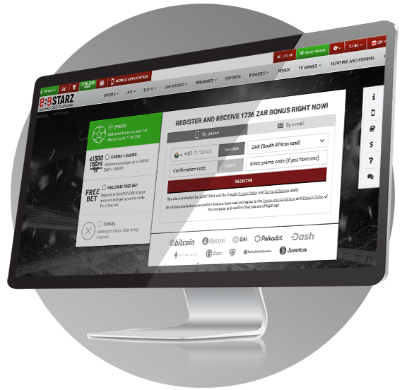 888 Starz Casino website design