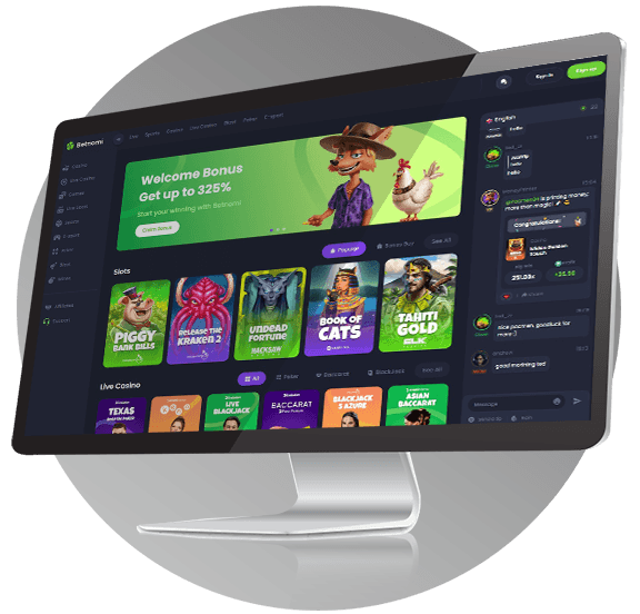 Betnomi Casino desktop