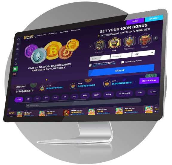 BitcoinCasino.io desktop