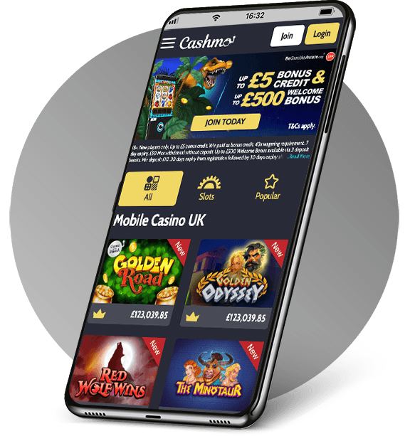 Cashmo Casino Mobile Interface