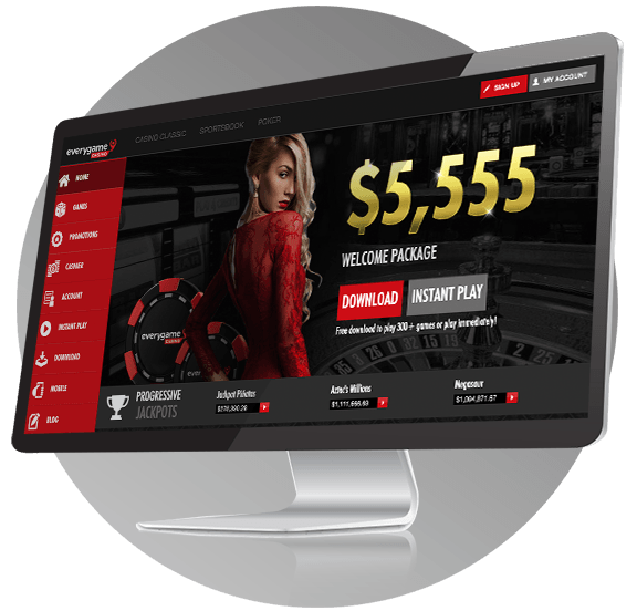 Everygame Casino Site Interface