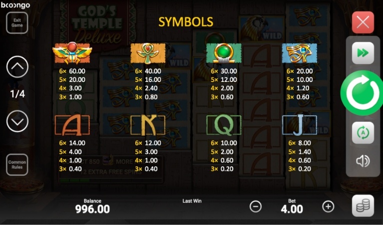 God’s Temple Deluxe Symbols