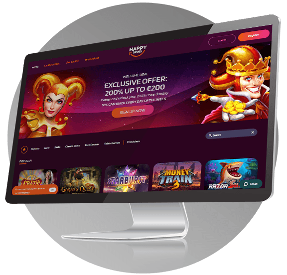 HappySpins Casino desktop