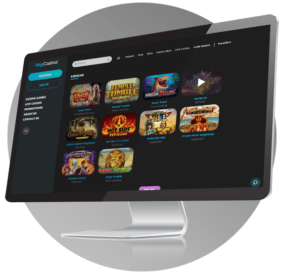 HeyCasino desktop