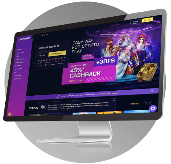 Justbit Casino Desktop