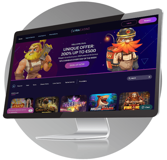 Lyra Casino Desktop