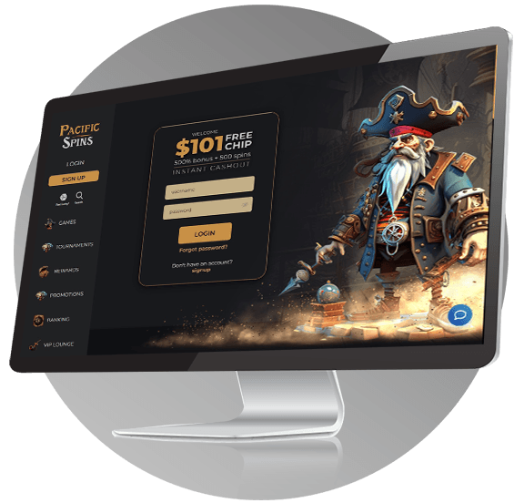 Pacific Spins Casino Desktop