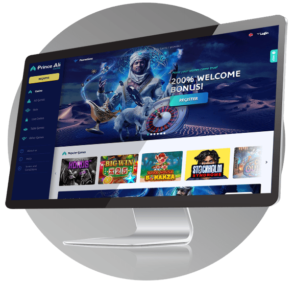 Prince Ali casino Site Design