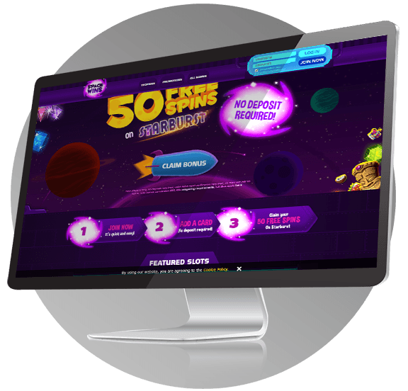 Space wins Casino desktop