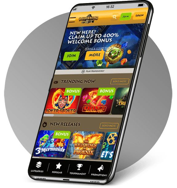 Wilderino Casino Mobile Design