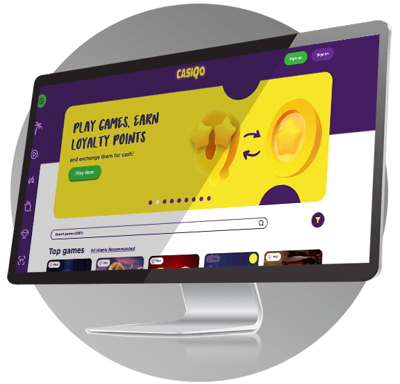 CasiQo Casino desktop design