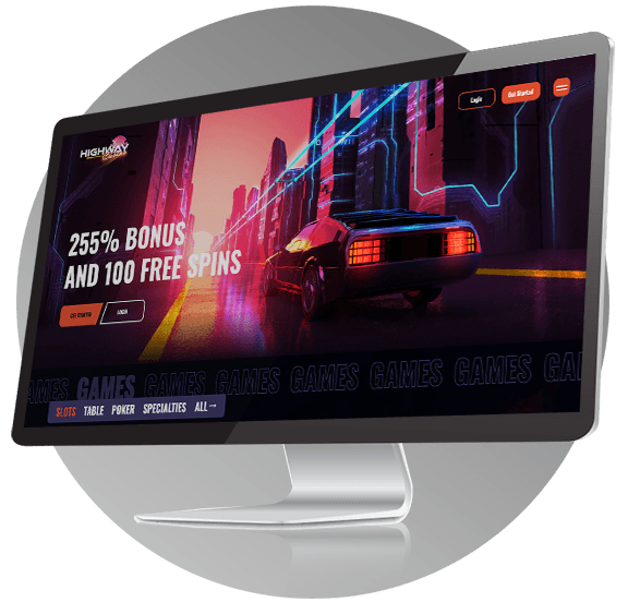 Highway Casino website design and layout