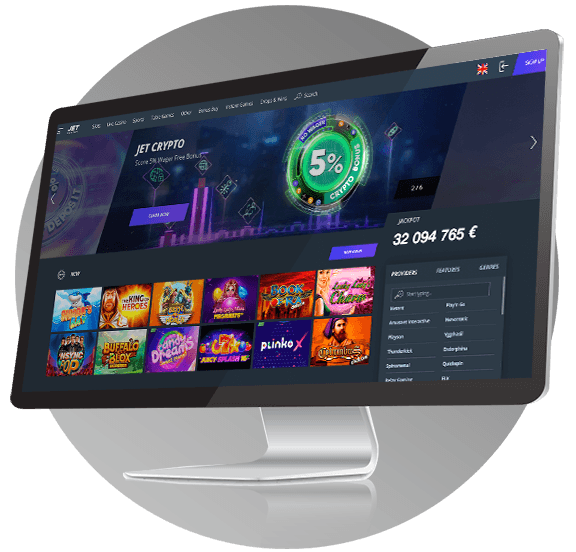 Jet casino Desktop design