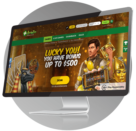 LuckyZon Casino Desktop Site
