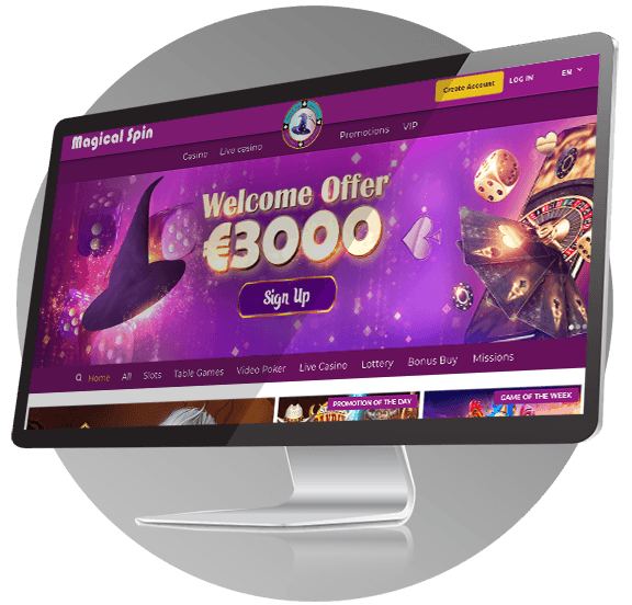 Magical Spin Casino website design
