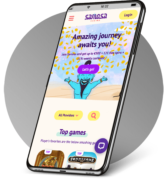 Samosa Casino mobile design