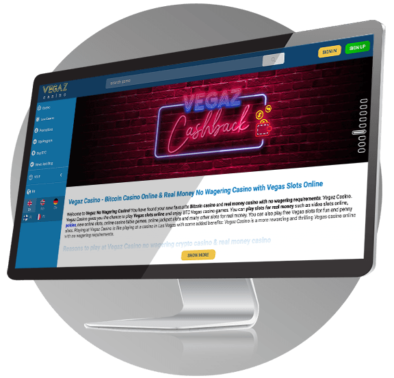 Vegaz Casino Site Design